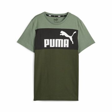 Camisola de Manga Curta Infantil Puma Ess Block Verde 15-16 Anos