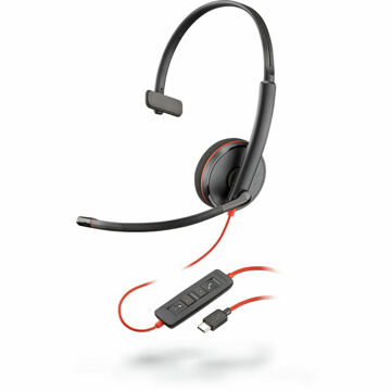 Auriculares com Microfone Plantronics 209746-201 Preto Vermelho