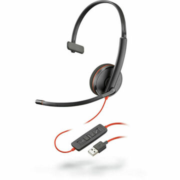 Auriculares com Microfone Plantronics 209744-201 Preto Vermelho