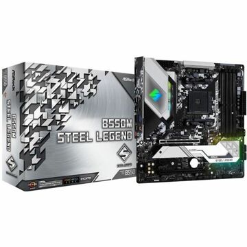 Placa Mãe Asrock B550M Steel Legend Amd AM4 Amd B550 Amd