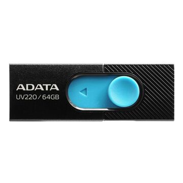 Memória USB Adata UV220 Preto/azul 64 GB