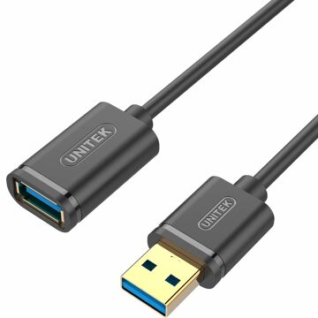 Cabo USB Unitek Y-C457GBK Macho/fêmea Preto 1 M