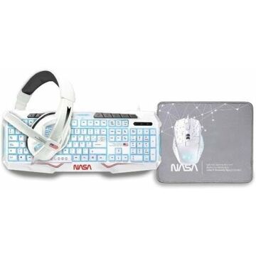 Pack Gaming Nasa Andromeda Branco Cinzento