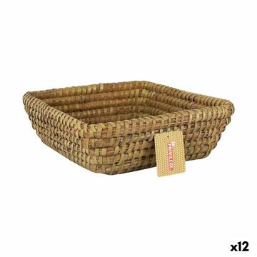 Cesta Multiusos Privilege Korne Castanho Vime Quadrado 27 X 27 X 9 cm (12 Unidades)