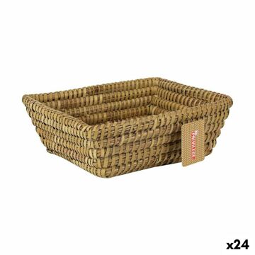 Cesta Multiusos Privilege Korne Castanho Vime Retangular 25 X 20 X 8 cm (24 Unidades)