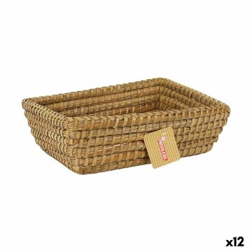 Cesta Multiusos Privilege Korne Castanho Vime Retangular 30 X 23 X 9 cm (12 Unidades)