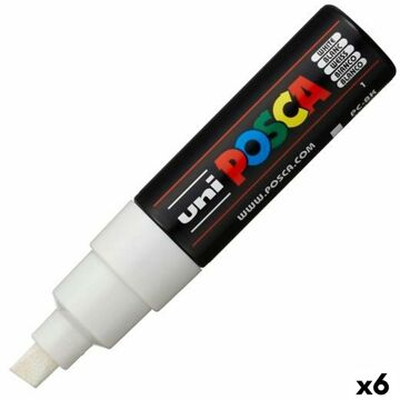 Marcador Posca PC-8K Branco (6 Unidades)