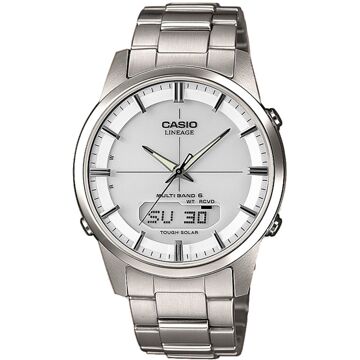 Relógio Masculino Casio Lineage Multiband 6 Tough Solar Prateado (ø 40 mm)