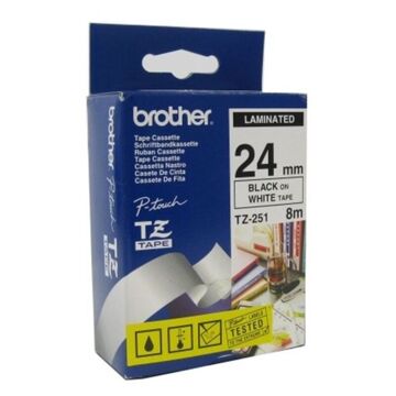 Cinta Laminada para Máquinas Rotuladoras Brother TZE251 2,4 cm 8 M