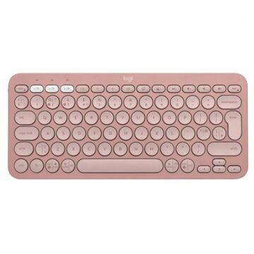 Teclado sem Fios Logitech Pebble Keys 2 K380s Qwerty Espanhol Cor de Rosa