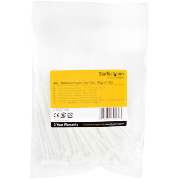 Abraçadeiras de Nylon Startech CBMZT4N Branco