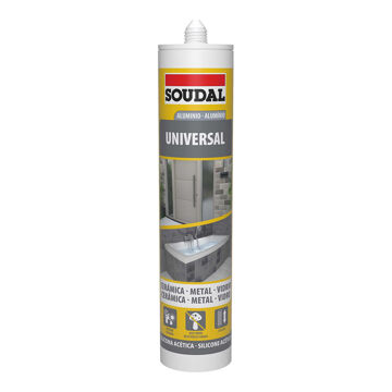 Silicone Soudal 115924 Universal Prateado 280 Ml