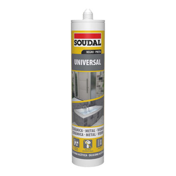 Silicone Soudal 115926 Universal Preto 280 Ml