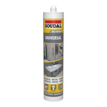 Silicone Soudal 115927 Universal Cinzento 280 Ml