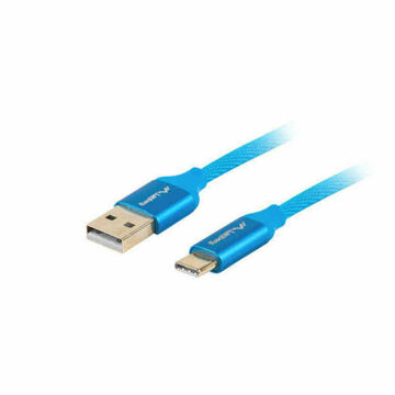 Cabo USB a para USB C Lanberg CA-USBO-22CU-0010-BL Quick Charge 3.0 Azul 1 M