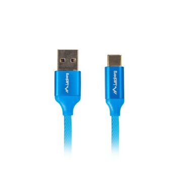 Cabo USB a para USB C Lanberg CA-USBO-22CU-0018-BL Quick Charge 3.0 Azul 1,8 M