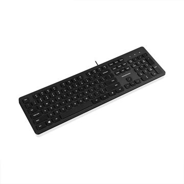 Teclado Modecom K-MC-5200U-100 Preto Monocromática Inglês Qwerty