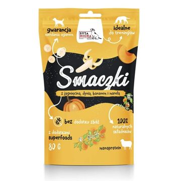 Snack para Cães Syta Micha Banana Alperce Borrego Abóbora 80 G