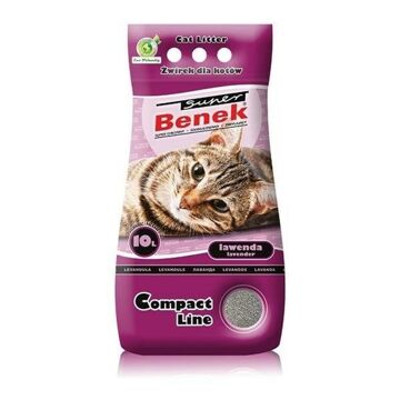 Areia para Gatos Super Benek Lavanda 10 L