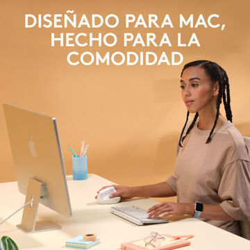 Rato Logitech Lift For Macmacos/ipados/macbook Pro/macbook Bluetooth Branco sem Fios Ergonómico