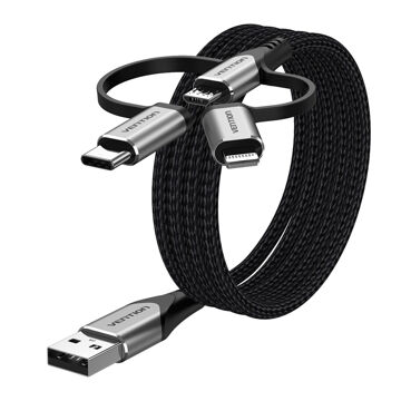 Cabo USB Vention Cqjhf 1 M Cinzento