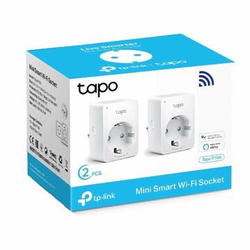 Tomada Inteligente Tp-link Mini Smart Tapo P100 2900W Wifi Branco (2 Uds)