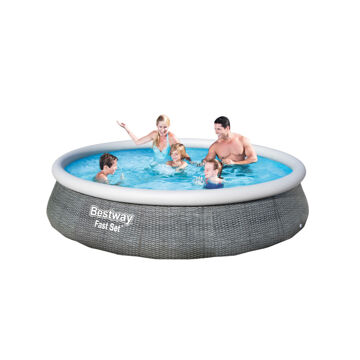 Piscina Insuflável Bestway 57376 396 X 84 cm 7340 L Cinzento