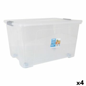 Caixa Multiusos Dem Kira 52 L 57 X 40 X 32 cm (4 Unidades)