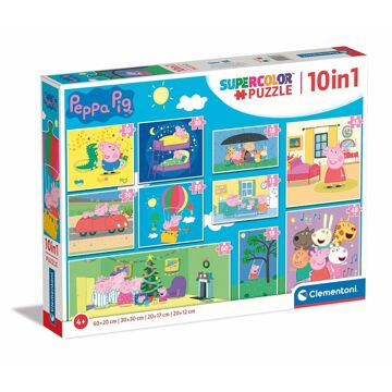 Set de 10 Puzzles Peppa Pig Clementoni Supercolor 220 Peças