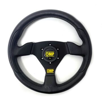 Volante de Corrida Omp Trecento Uno Poliuretano Preto ø 30 cm