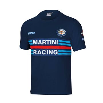 Camisola de Manga Curta Sparco Martini Racing Tamanho XL Azul Marinho