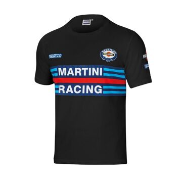 Camisola de Manga Curta Sparco Martini Racing Preto Tamanho M