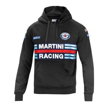 Polar com Capuz Sparco Martini Racing Preto Tamanho M