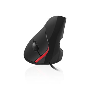 Rato Ergonómico ótico Ewent EW3156 1000 Dpi USB Preto Preto/vermelho Vermelho/preto