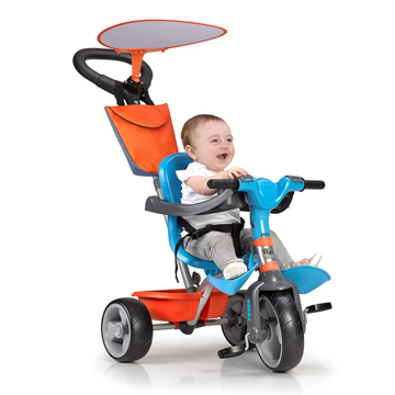 Triciclo Feber Baby Plus Music Azul Laranja