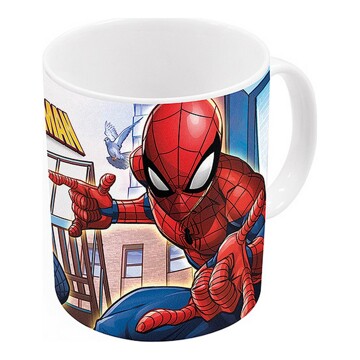 Caneca Spiderman Great Power Cerâmica Vermelho Azul (11.7 X 10 X 8.7 cm) (350 Ml)