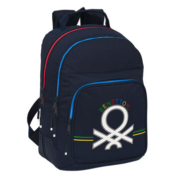 Mochila Escolar Benetton Sixties Azul Marinho (32 X 42 X 15 cm)