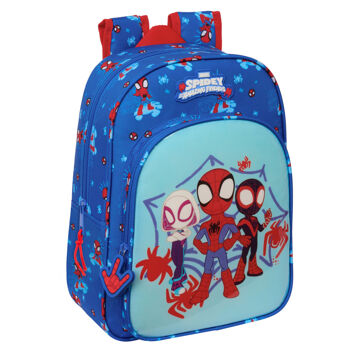 Mochila Escolar Spider-man Azul 26 X 34 X 11 cm