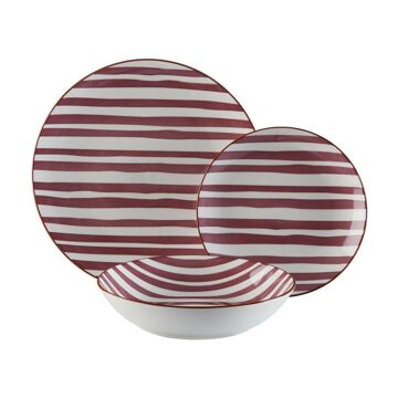 Conjunto de Louça Versa Venecia 18 Peças Castanho Porcelana