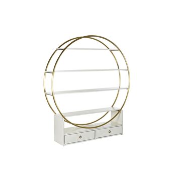 Estantes Dkd Home Decor Dourado Metal Branco Choupo (160 X 35 X 180 cm)