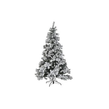 árvore de Natal Dkd Home Decor Metal Polietileno Branco Verde Nevado (130 X 130 X 218 cm)