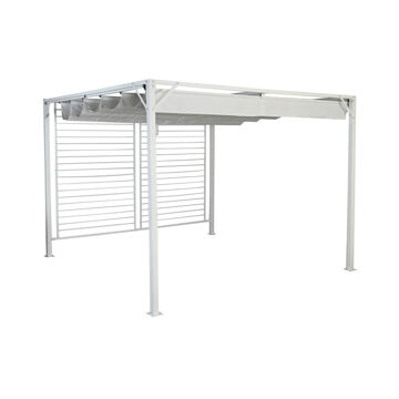 Pérgula Dkd Home Decor Branco 296 X 296 X 225 cm Aço