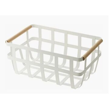 Cesta Multiusos Dkd Home Decor Natural Metal Branco Pinheiro (36 X 22 X 15,5 cm)