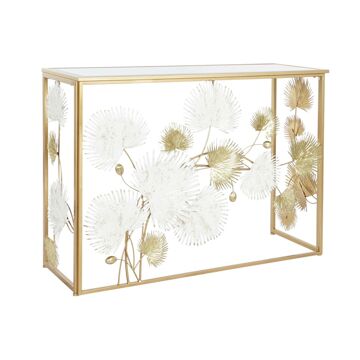 Consola Dkd Home Decor 108 X 37 X 80 cm Espelho Dourado Metal Branco