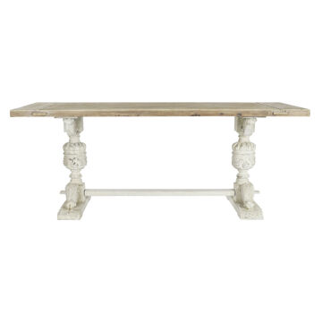 Mesa de Jantar Dkd Home Decor 200 X 90 X 78 cm Abeto Natural Branco