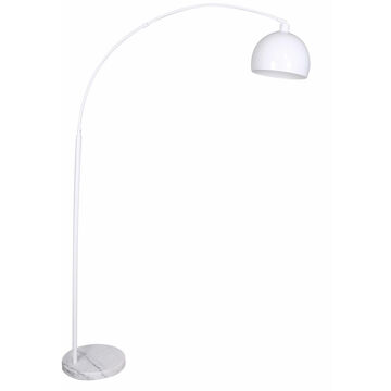 Luminária de Chão Dkd Home Decor 36 X 110 X 195 cm Metal Branco Mármore 220 V 50 W 60 W