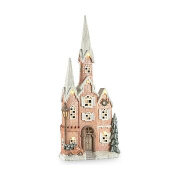 Figura Decorativa Cor de Rosa Música Natal Leve LED Casa Magnésio (20 X 125 X 55 cm)