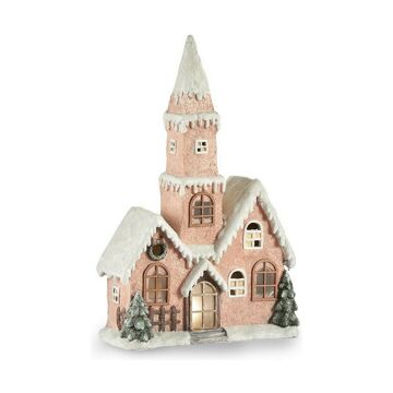 Figura Decorativa Cor de Rosa Natal Leve LED Casa Magnésio (21 X 77 X 48 cm)