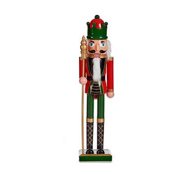 Figura Decorativa Vermelho Verde Quebra-nozes Plástico (18,5 X 81,5 X 16,5 cm)