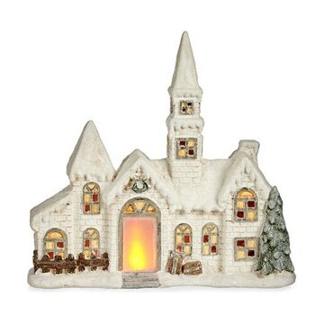 Figura Decorativa Natal Leve LED Casa Poliresina (11 X 47,5 X 49 cm)